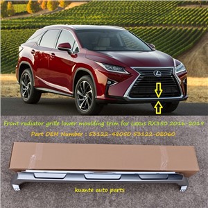 Első alsó hűtőrács krómozott díszléc Lexus RX350 2016 53122-48050 53122-0E060-hoz